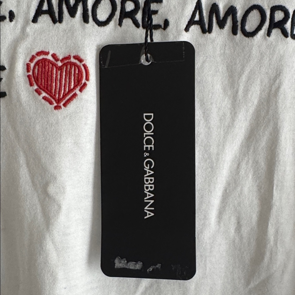 Dolce & Gabbana White Amore Tee - Picture 3 of 5